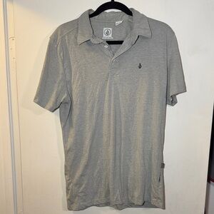 Gray Polo Shirt with Logo